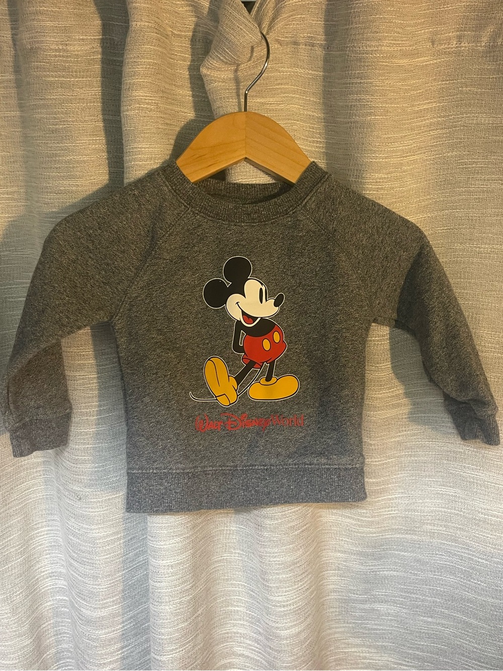 Disney Gray Sweatshirt with Classic Mickey Graphic